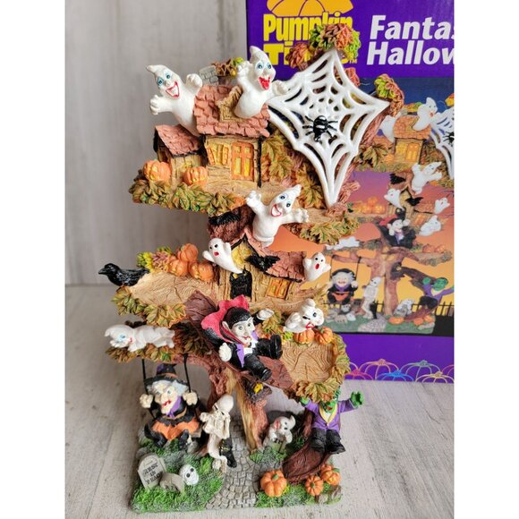Vintage fantasy tree house Halloween village accessory ghost home decor - Picture 5 of 16